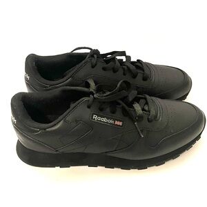 Reebok Black Leather Sneakers
